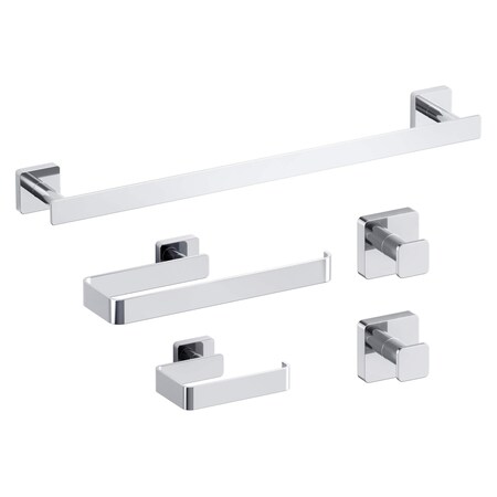 Kibi Blaze 5 Piece Bathroom Hardware Set C-KBA16-5CH-1